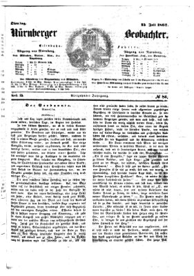 Nürnberger Beobachter Dienstag 15. Juli 1862