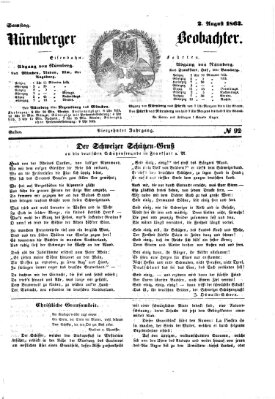 Nürnberger Beobachter Samstag 2. August 1862