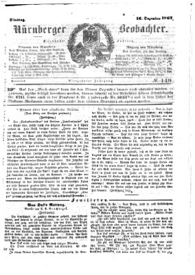 Nürnberger Beobachter Dienstag 16. Dezember 1862