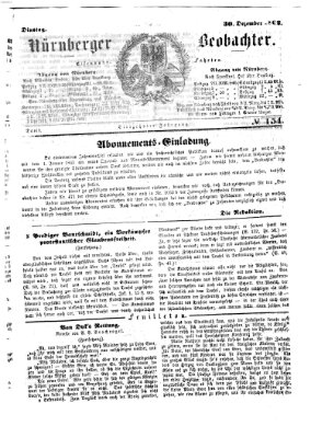 Nürnberger Beobachter Dienstag 30. Dezember 1862