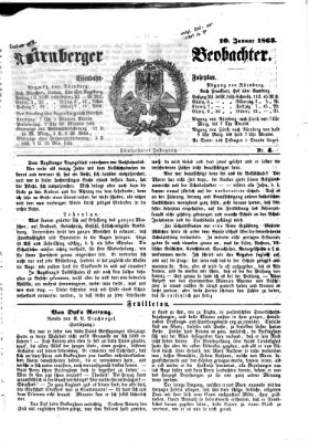 Nürnberger Beobachter Samstag 10. Januar 1863