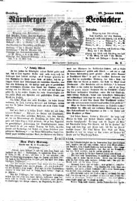 Nürnberger Beobachter Samstag 17. Januar 1863