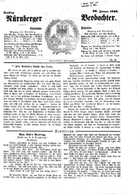 Nürnberger Beobachter Dienstag 20. Januar 1863