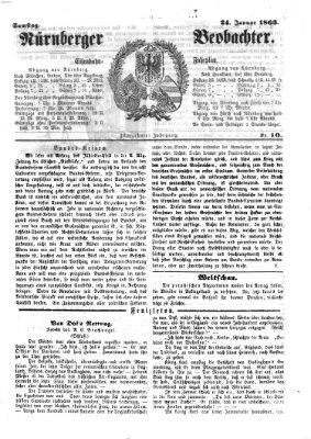 Nürnberger Beobachter Samstag 24. Januar 1863