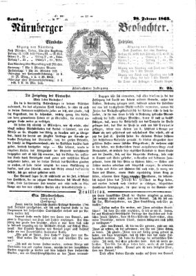 Nürnberger Beobachter Samstag 28. Februar 1863