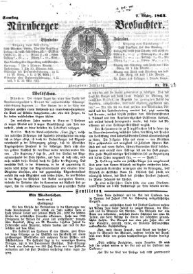 Nürnberger Beobachter Samstag 7. März 1863