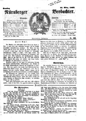 Nürnberger Beobachter Samstag 14. März 1863