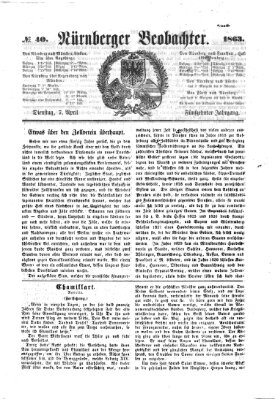 Nürnberger Beobachter Dienstag 7. April 1863