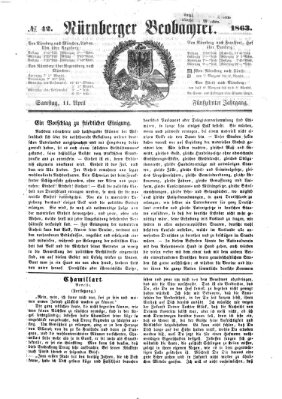 Nürnberger Beobachter Samstag 11. April 1863