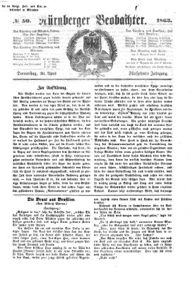 Nürnberger Beobachter Donnerstag 30. April 1863