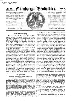 Nürnberger Beobachter Donnerstag 21. Mai 1863