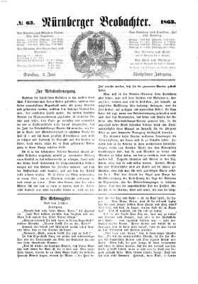 Nürnberger Beobachter Dienstag 2. Juni 1863