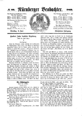 Nürnberger Beobachter Dienstag 9. Juni 1863