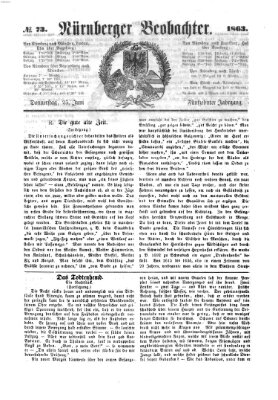 Nürnberger Beobachter Donnerstag 25. Juni 1863