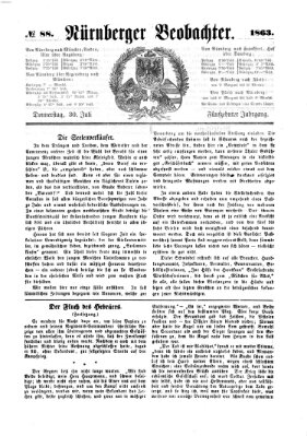 Nürnberger Beobachter Donnerstag 30. Juli 1863