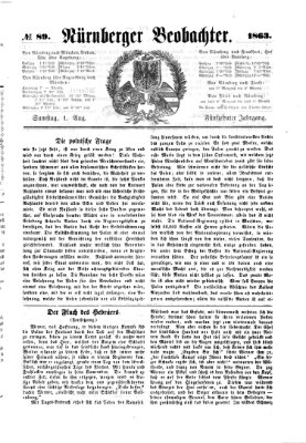 Nürnberger Beobachter Samstag 1. August 1863