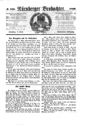 Nürnberger Beobachter Samstag 5. September 1863