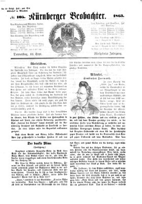 Nürnberger Beobachter Donnerstag 10. September 1863