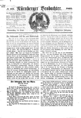 Nürnberger Beobachter Donnerstag 24. September 1863