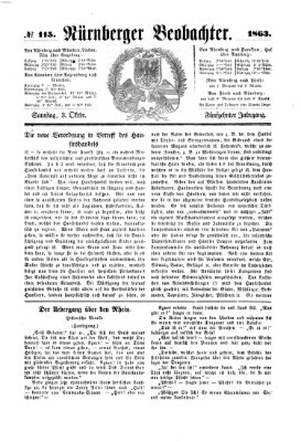 Nürnberger Beobachter Samstag 3. Oktober 1863