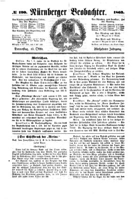 Nürnberger Beobachter Donnerstag 15. Oktober 1863