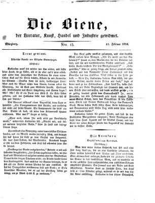 Die Biene (Würzburger Journal) Mittwoch 12. Februar 1834