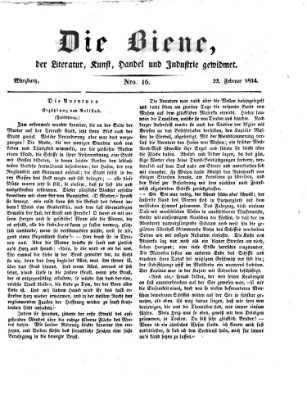 Die Biene (Würzburger Journal) Sonntag 23. Februar 1834