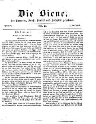 Die Biene (Würzburger Journal) Mittwoch 9. April 1834