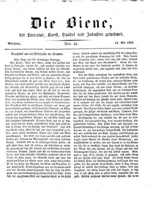 Die Biene (Würzburger Journal) Mittwoch 21. Mai 1834