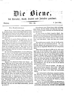 Die Biene (Würzburger Journal) Sonntag 1. Juni 1834