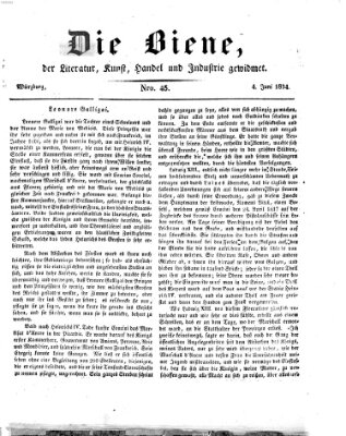 Die Biene (Würzburger Journal) Mittwoch 4. Juni 1834