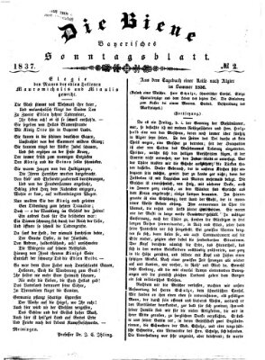 Die Biene Sonntag 8. Januar 1837