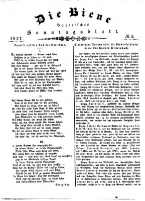 Die Biene Sonntag 29. Januar 1837