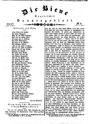 Die Biene Sonntag 19. Februar 1837