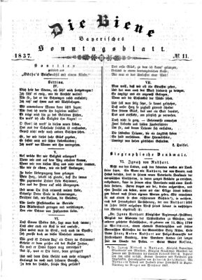 Die Biene Sonntag 12. März 1837