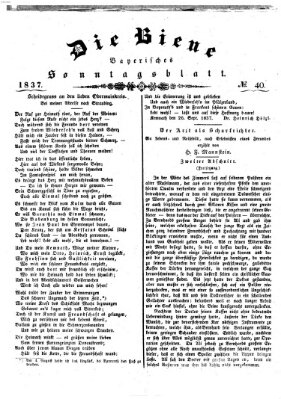 Die Biene Sonntag 1. Oktober 1837