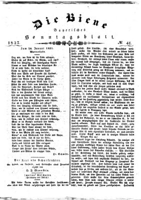 Die Biene Sonntag 8. Oktober 1837