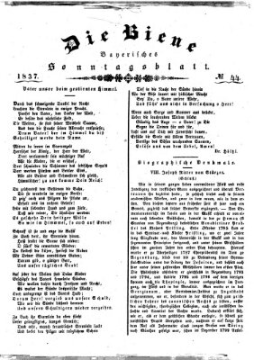 Die Biene Sonntag 29. Oktober 1837