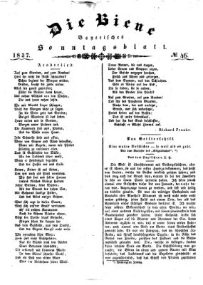 Die Biene Sonntag 12. November 1837