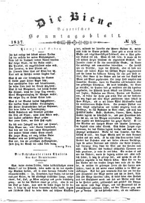 Die Biene Sonntag 26. November 1837