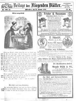 Fliegende Blätter Samstag 22. Januar 1870