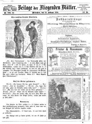 Fliegende Blätter Samstag 19. Februar 1870