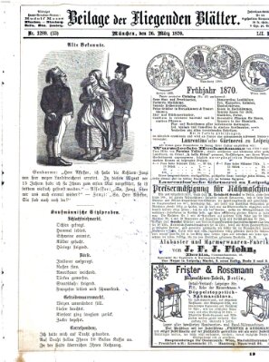 Fliegende Blätter Samstag 26. März 1870