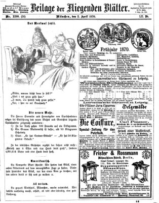 Fliegende Blätter Samstag 2. April 1870