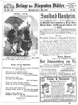 Fliegende Blätter Samstag 7. Mai 1870