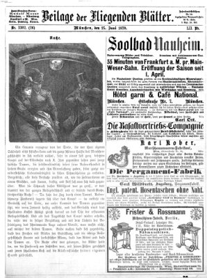 Fliegende Blätter Samstag 25. Juni 1870