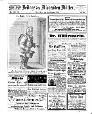 Fliegende Blätter Samstag 22. Oktober 1870