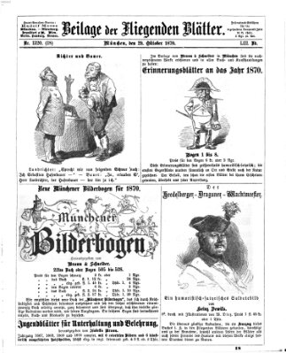 Fliegende Blätter Samstag 29. Oktober 1870