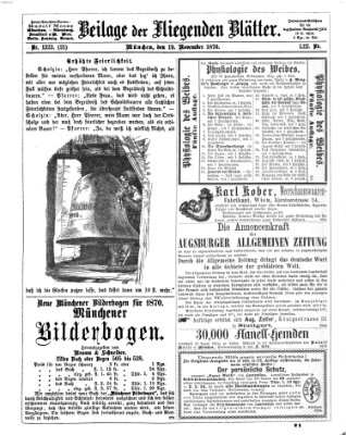 Fliegende Blätter Samstag 19. November 1870