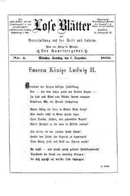 Lose Blätter Samstag 8. Dezember 1866